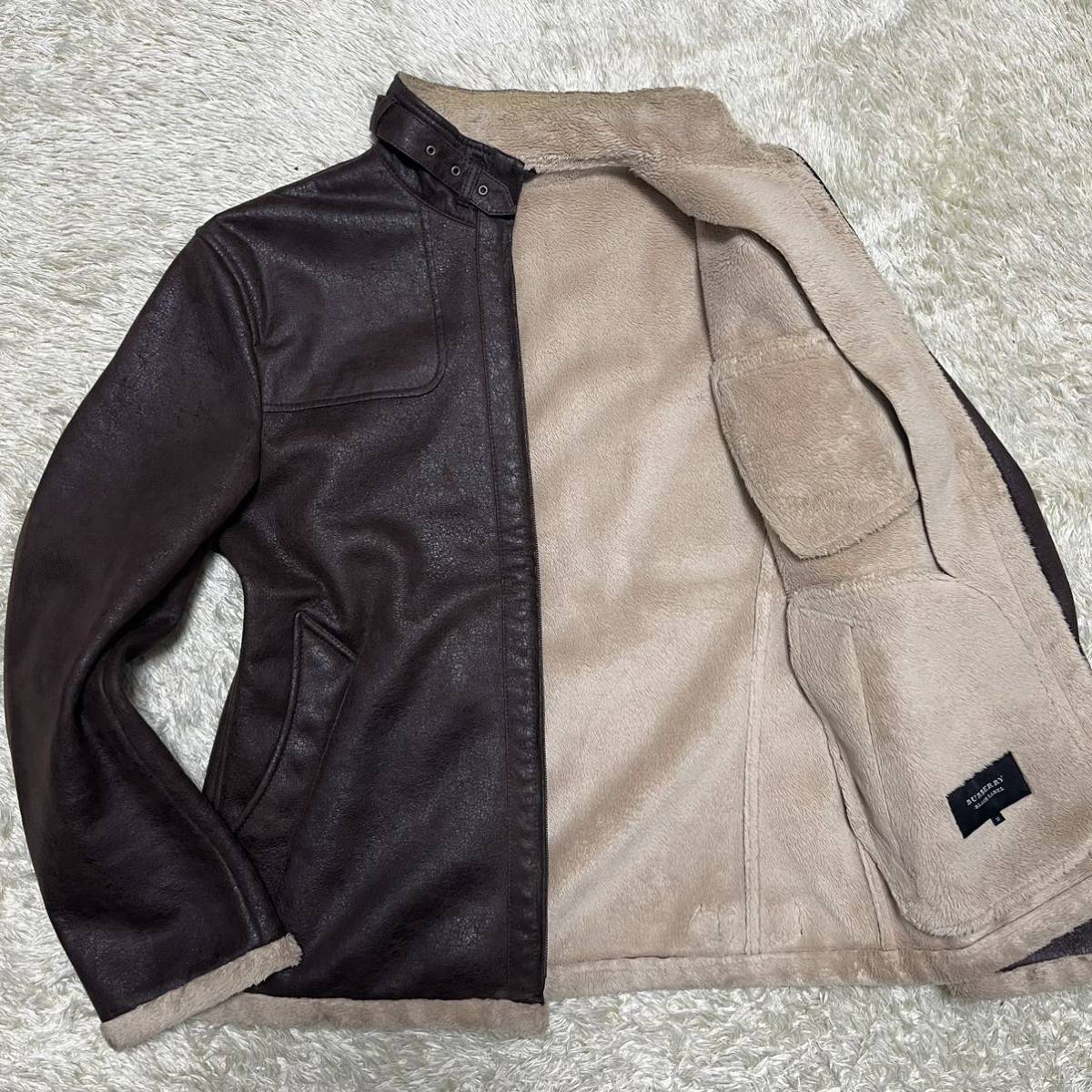 バーバリーブラックレーベル【最高峰!!!極上羊革!!!】BURBERRY BLACK