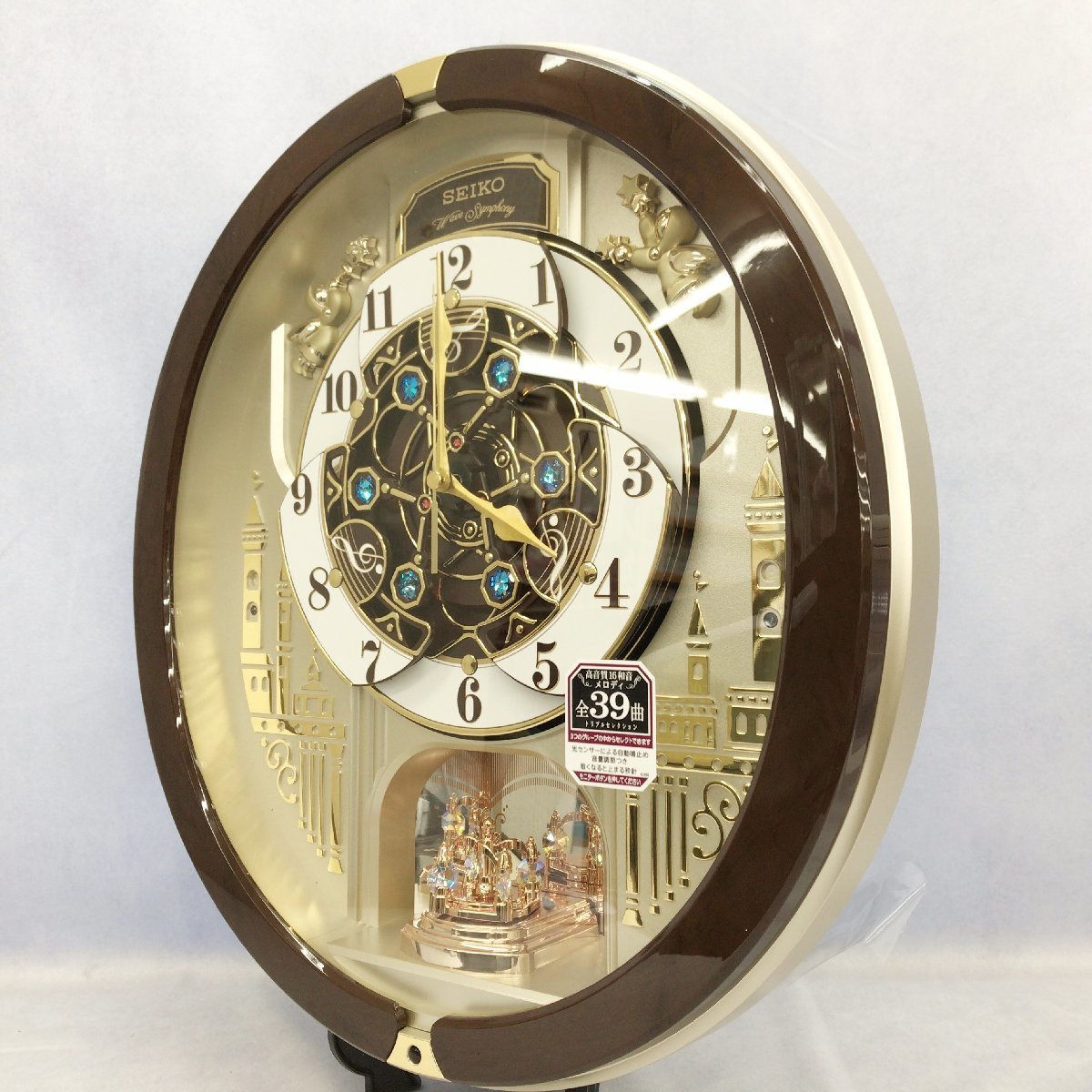 未使用 SEIKO セイコー 掛時計 電波 クロック からくり 時計 RE579B 