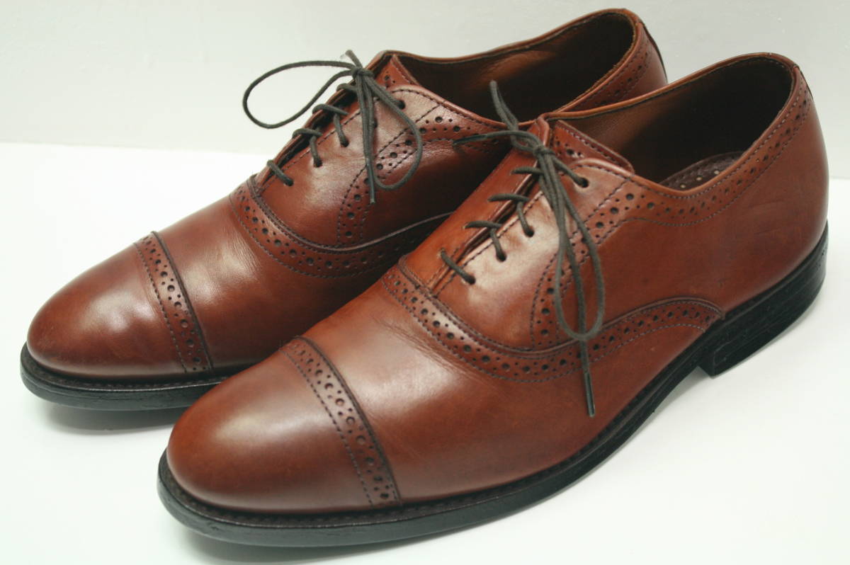 アレンエドモンズ キャップトゥ革靴◇25.5−26cm◇8D◇USA製◇Van Ness