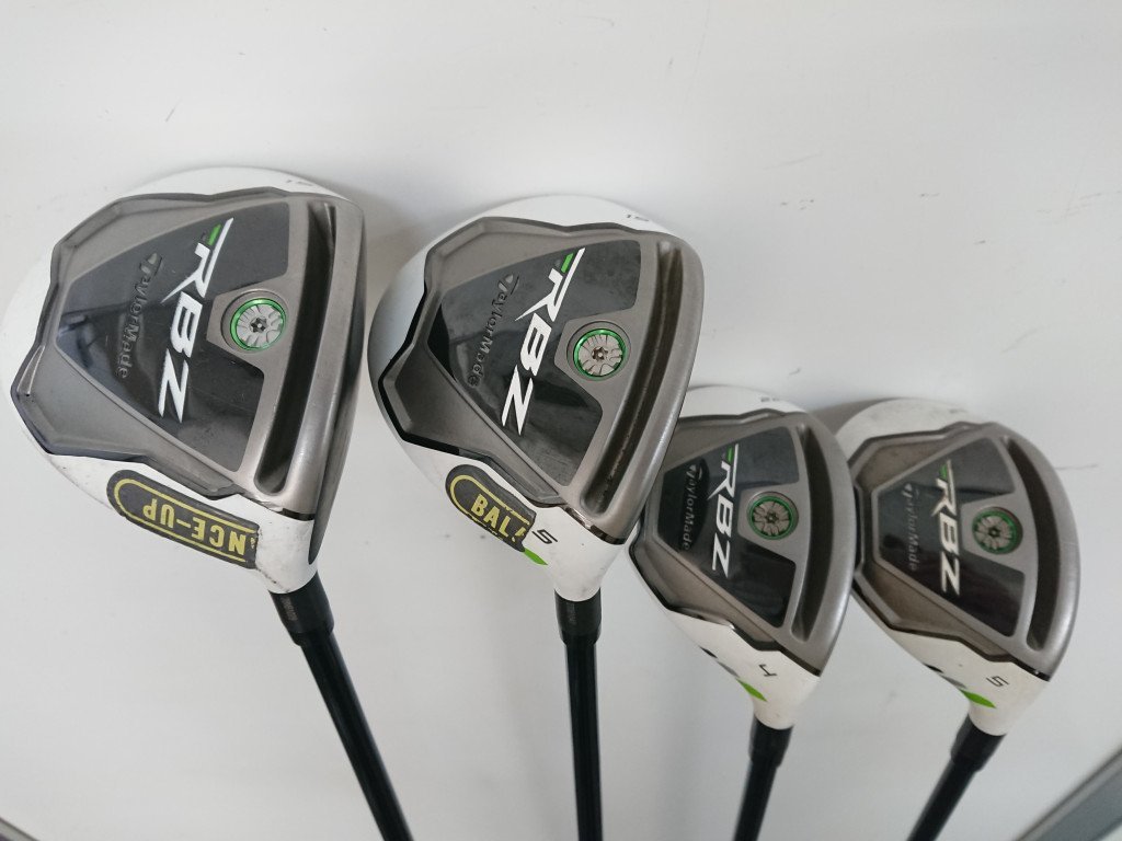 63778*TaylorMade テーラーメイド RBZ フェアウェイ3W.5W.U4.U5、4本セット フレックスS、SR混在