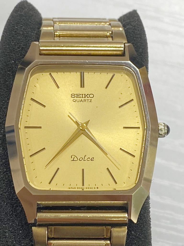 SEIKO セイコー 6030-5480 ドルチェ ゴールド文字盤 クォーツ 可動品