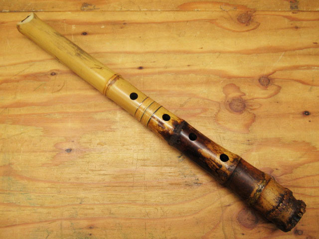 【レトロ】琴古流尺八【坂野如延　銘】時代和楽器 琴古流尺八【坂野如延 銘】2つ折 時代和楽器
