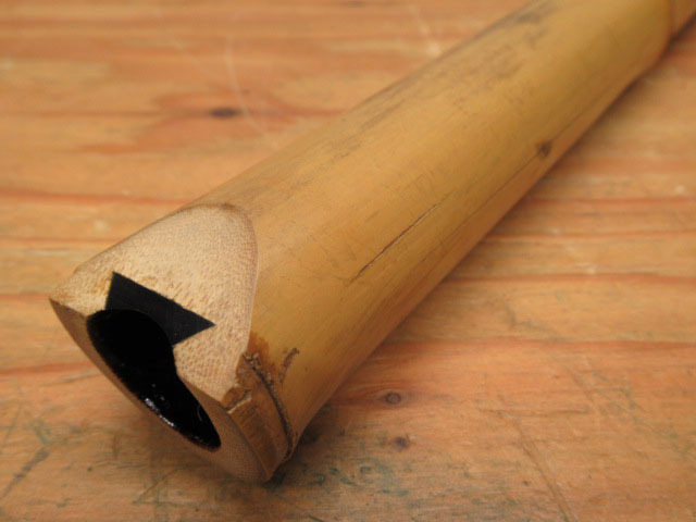 尺八 琴古流 雪童 銀三線巻き 銀巻歌口 バチ型 全長