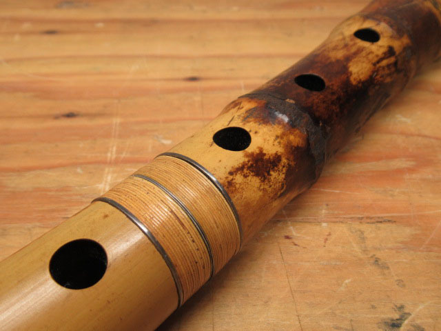 尺八 琴古流 雪童 銀三線巻き 銀巻歌口 バチ型 全長