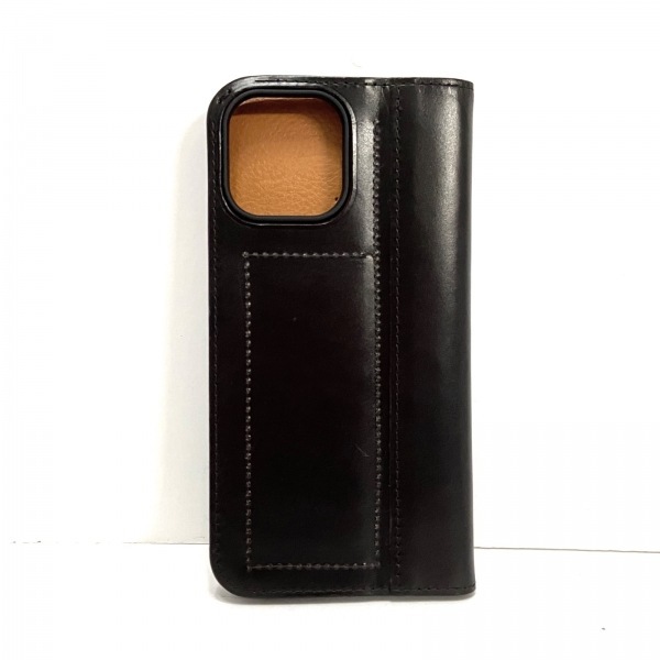 ガンゾ GANZO 携帯電話ケース - レザー 黒 iPhoneケース 美品 財布