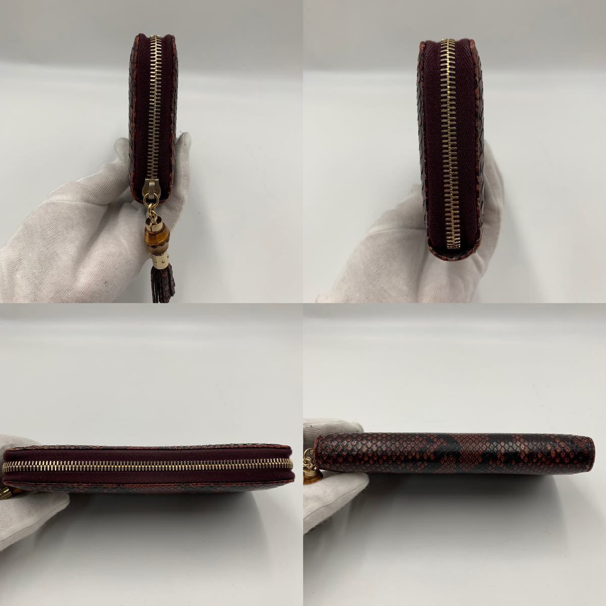 超絶希少デザイン 美品】 GUCCI グッチ 長財布 ラウンドファスナー 