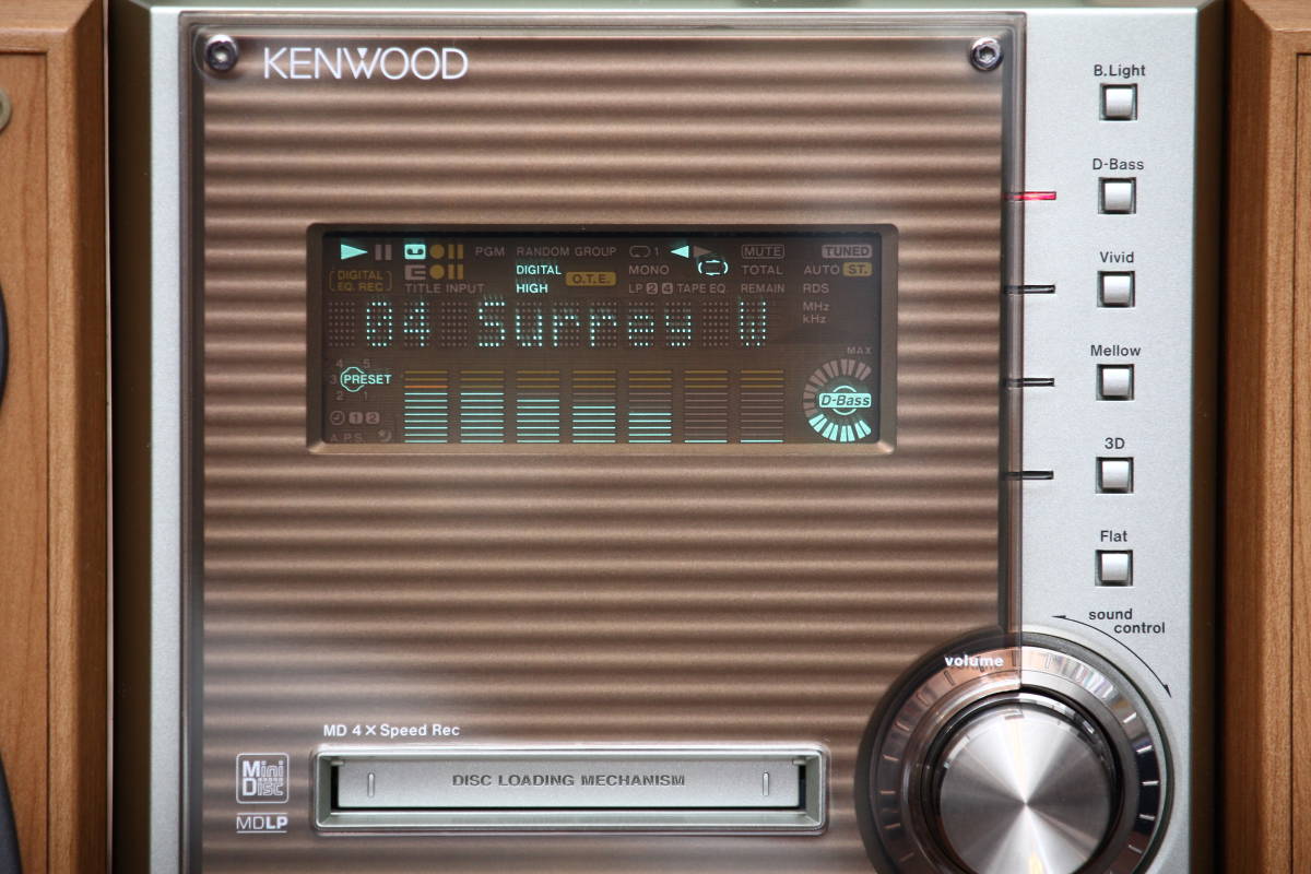 KENWOOD SL3MD CD/MD/TUNER/TAPE　コンポ　完動品 KENWOOD SL3MD CD/MD/TUNER/TAPE コンポ 1週間保証 KENWOOD RXD-SL3MD