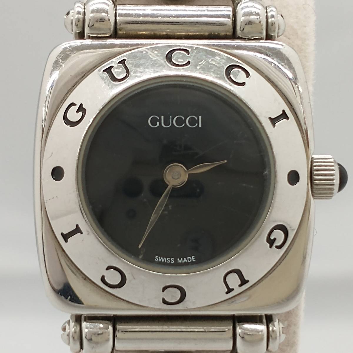 10000円スタート】ジャンク GUCCI グッチ 6400L ホースビット 黒文字盤