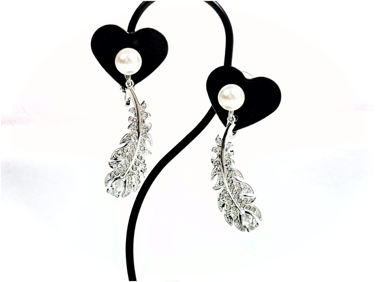 美しい ☆ SWAROVSKI スワロフスキー Nice バングル 羽 フェザー