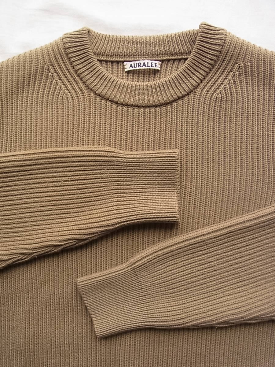 AURALEE AURALEE オーラリー ウール100% クルーネックセーター サイズ