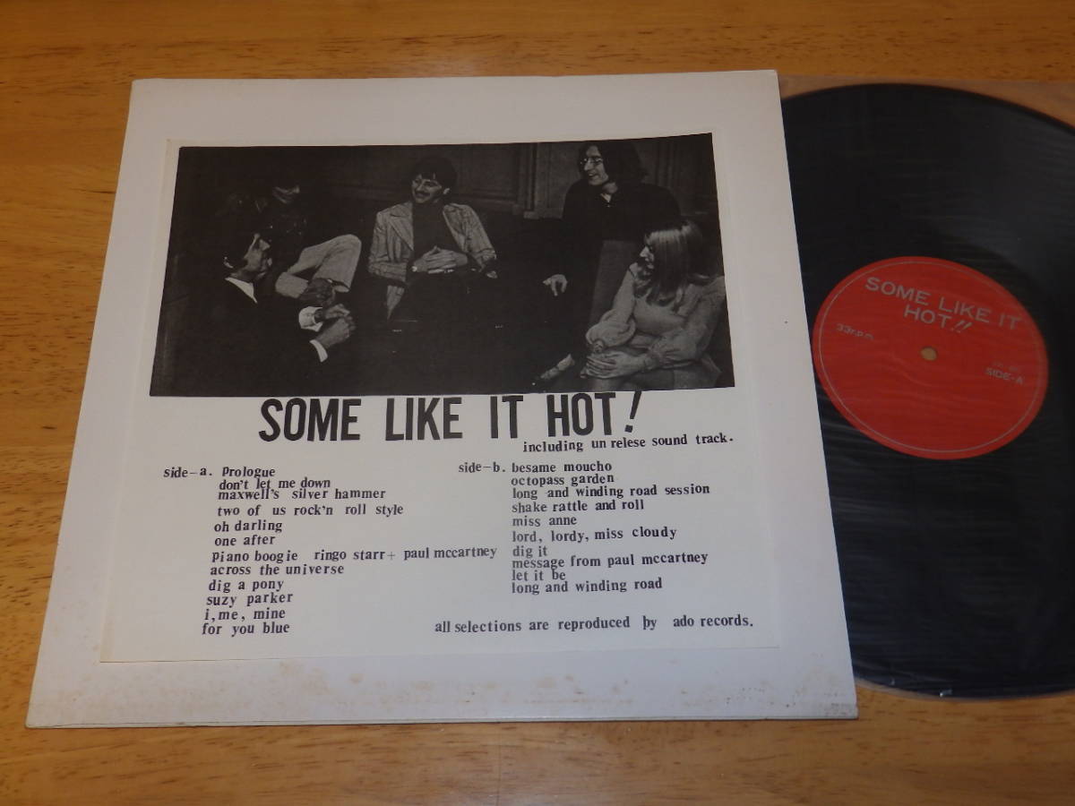 ◆◇THE BEATLES(ザ・ビートルズ)【SOME LIKE IT HOT! including unrelese sound track.】コレクターズ盤LP/OG-813/ado records◇◆