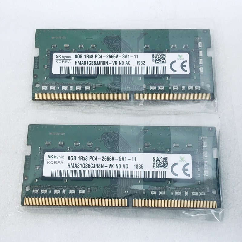 PCパーツ DDR4 16GB 2666MHz メモリ 2枚セット SK hynix