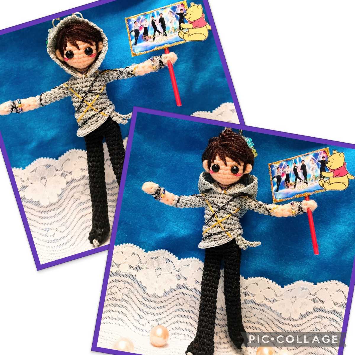 薔薇さま専用です。 羽生結弦選手風イメージした あみぐるみ☆ストラップハンドメイド
