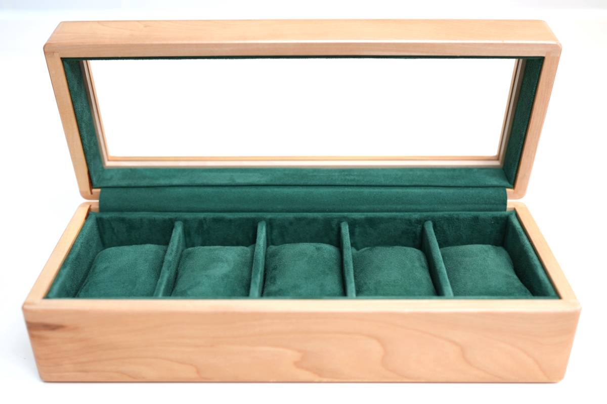 Soul Bird ソウルバード 高級時計ケース 5本用 トチinlay 鏡面仕上げ