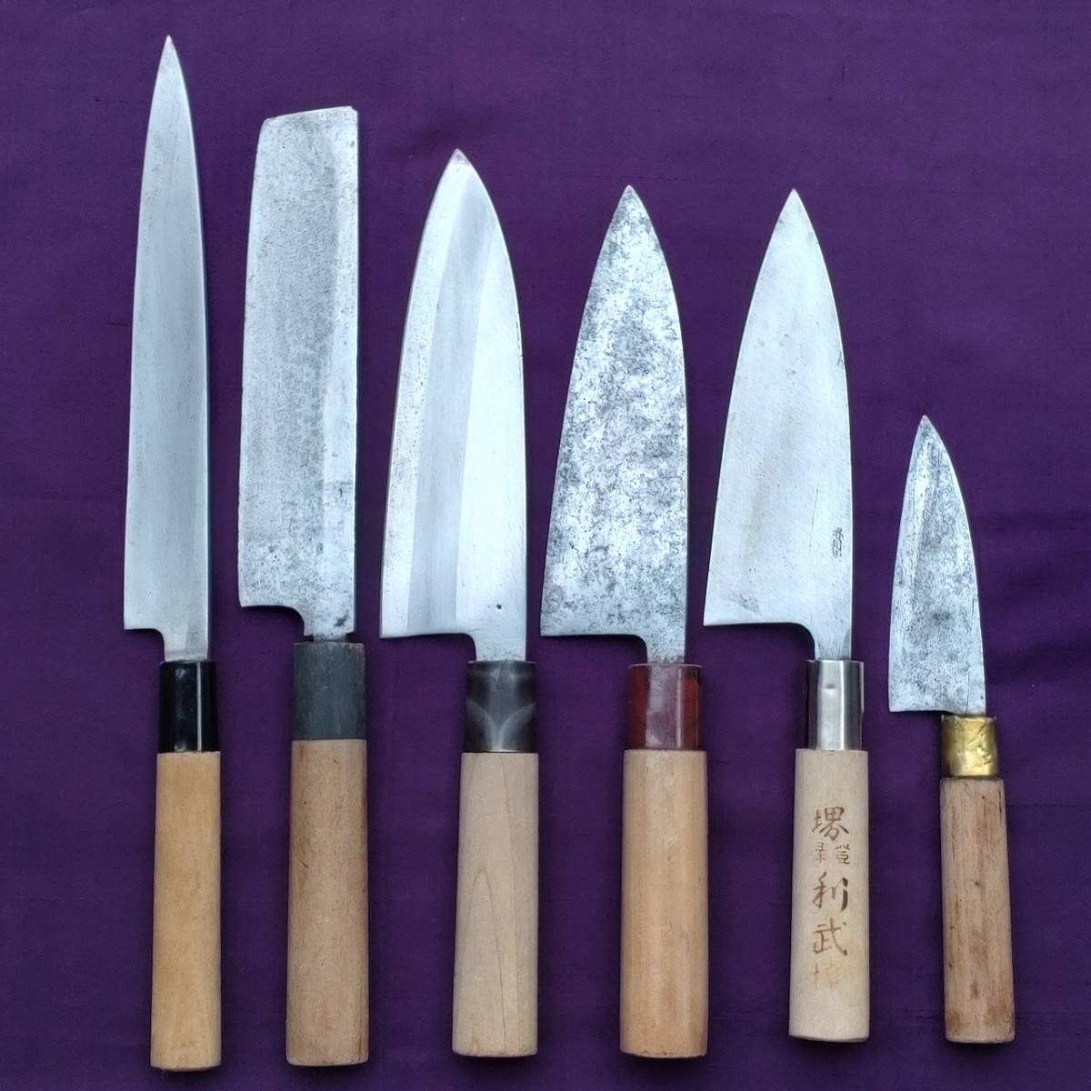 和包丁 6丁セット 刺身包丁 薄刃庖丁 三徳包丁 出刃包丁 小出刃 3437