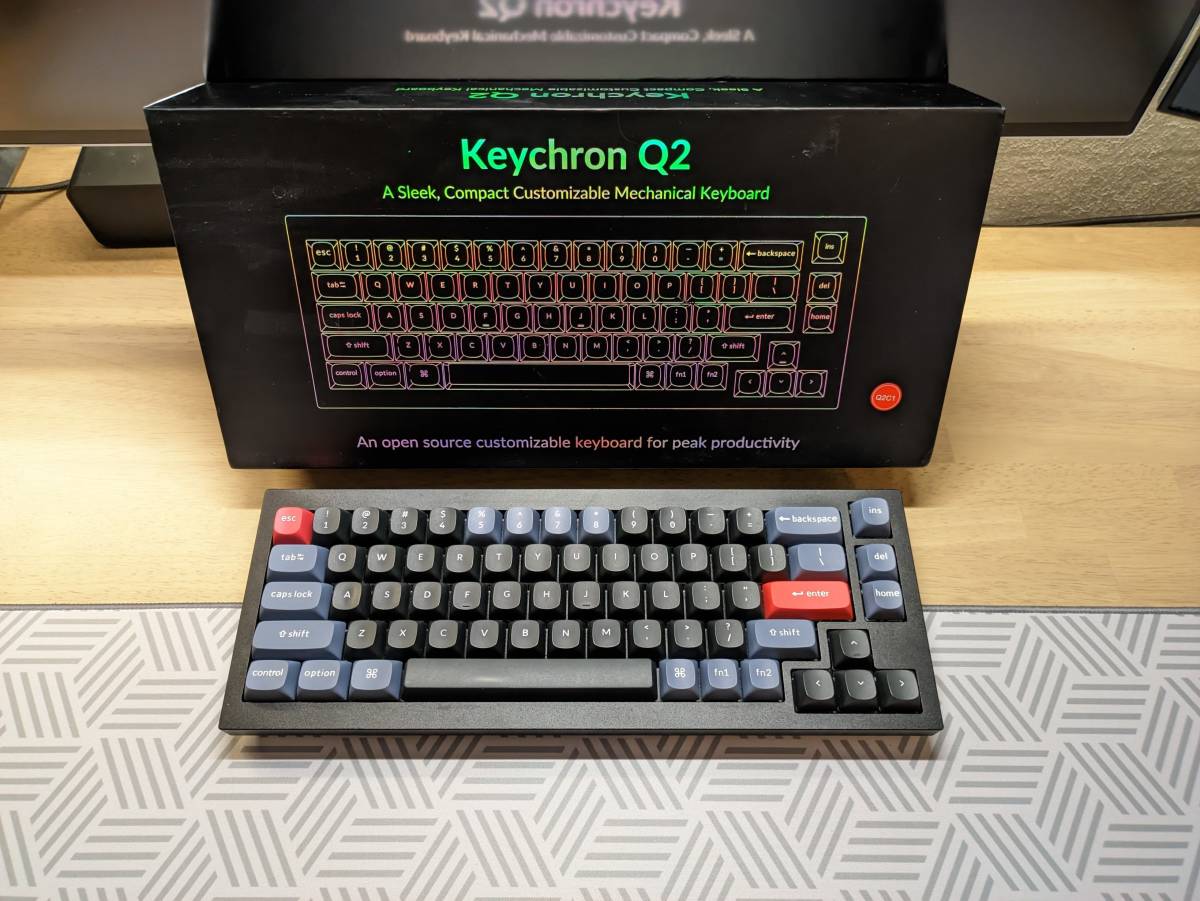 Keychron Q2 US英数配列 Gateron G Pro 2.0 赤軸(ワイヤレスキーボード 