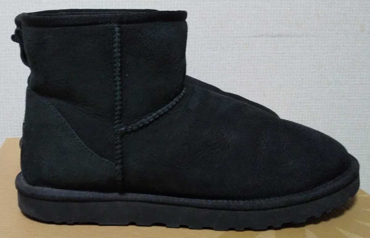 UGG アグ メンズ ショートブーツ 黒 28cm クラシックミニ ムートン 