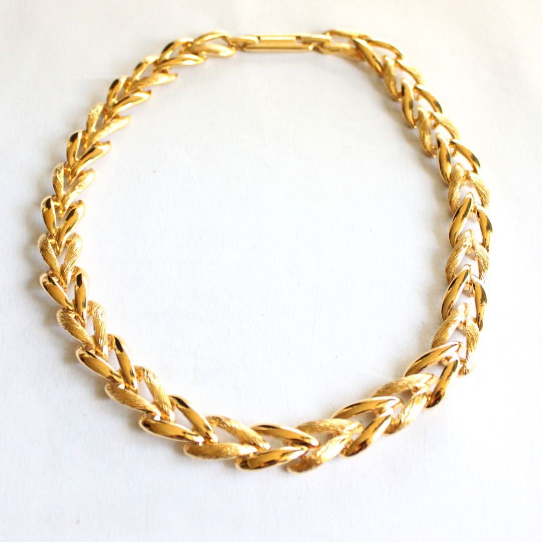 MONET　モネ　ゴールド　ネックレス　 チェーン　グリーン　希少　パープル MONET MONET モネ ゴールドネックレス モネ ゴールド ネックレス