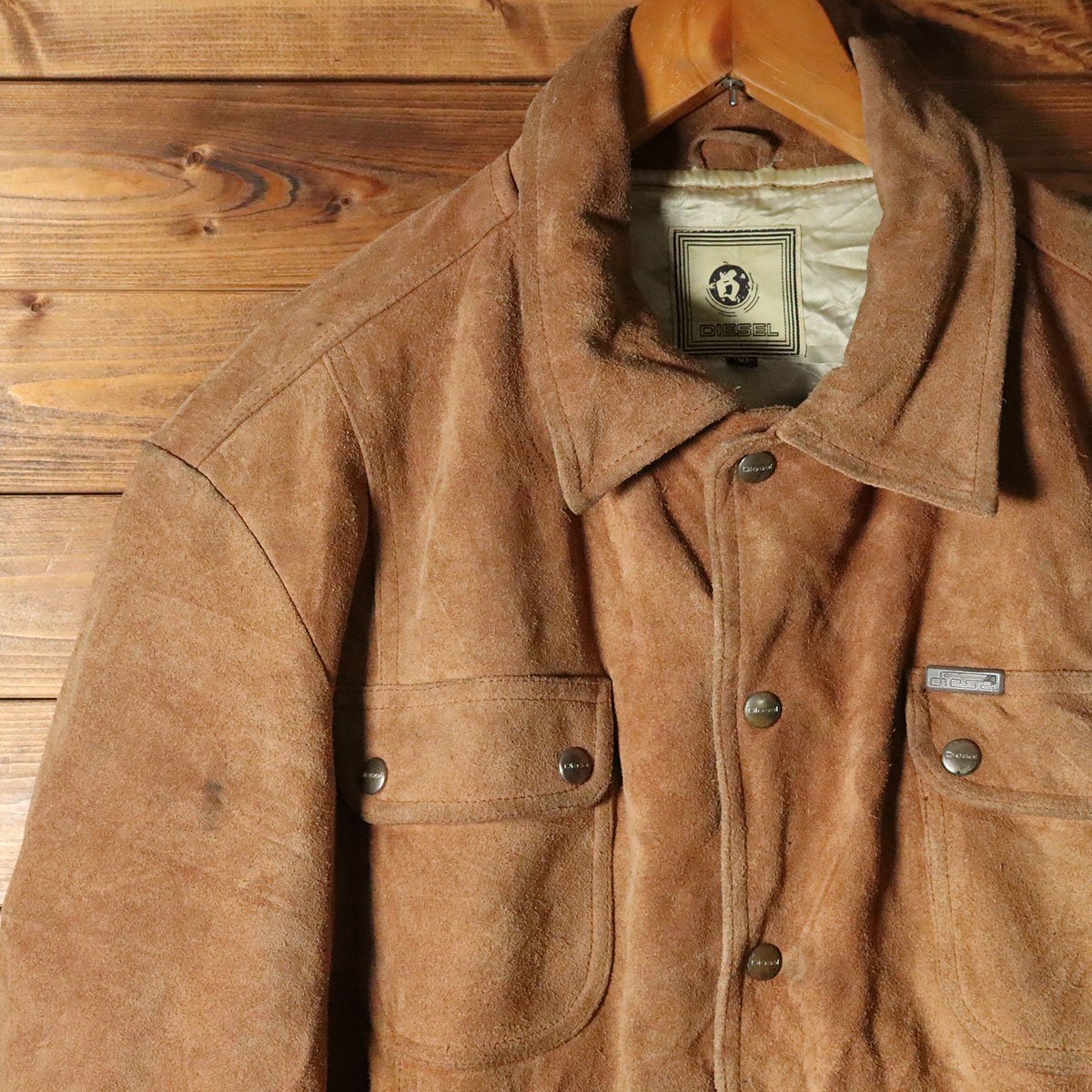 D4S/s1.27-2 DIESEL ディーゼル 本革 スエードレザージャケット 