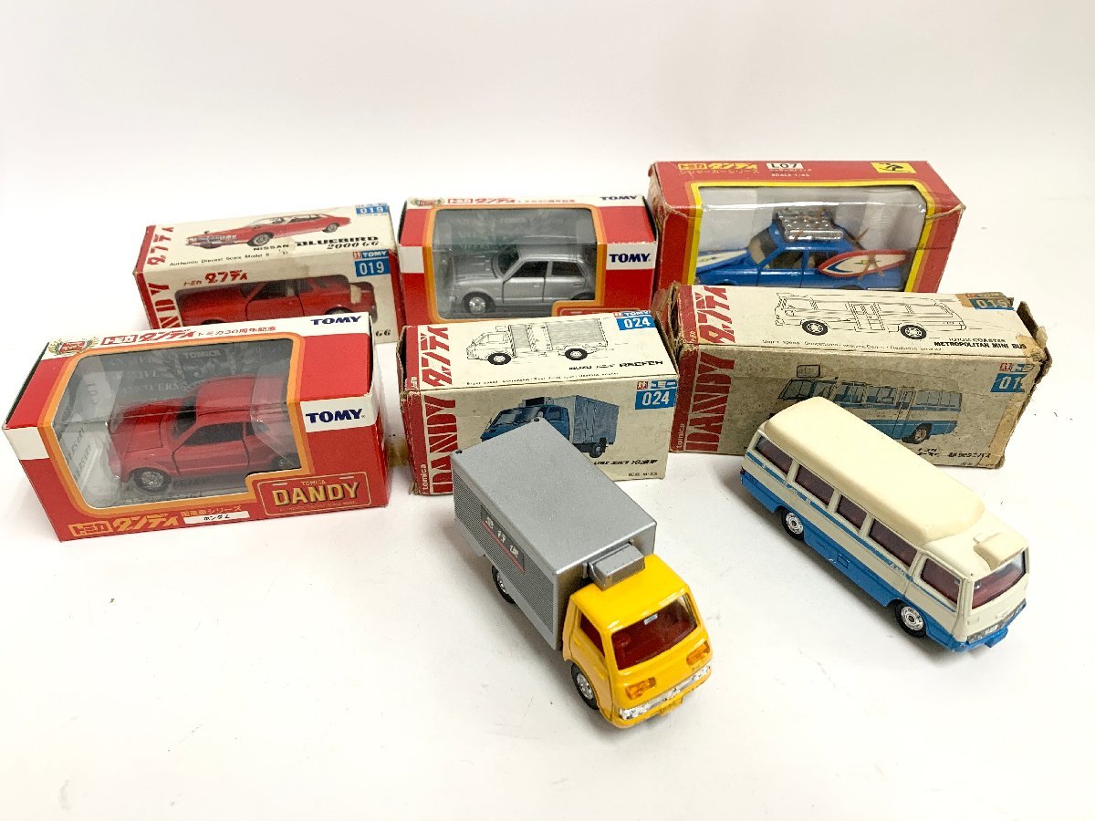 TOMICA/トミカダンディ　日産 セドリックサーフィン ブルバード2000G6　都営ミニバス　エルフ冷凍車　ホンダ Z シビックCVCC