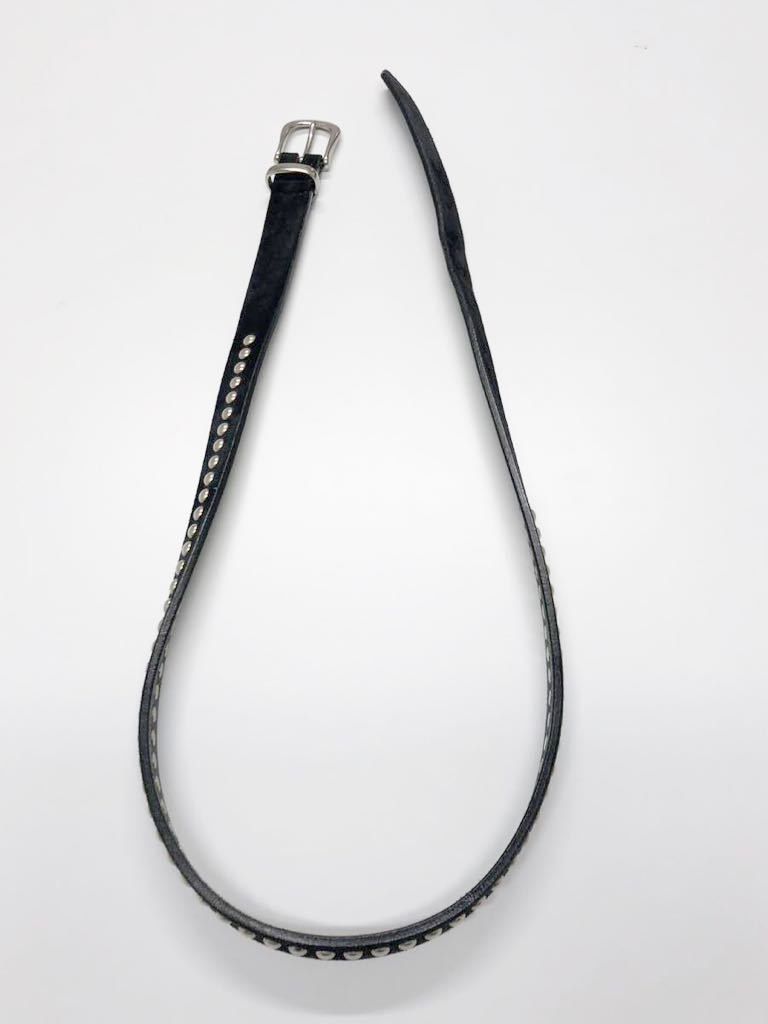 MINEDENIM マインデニム Suede Leather Studs Beltレザーベルト