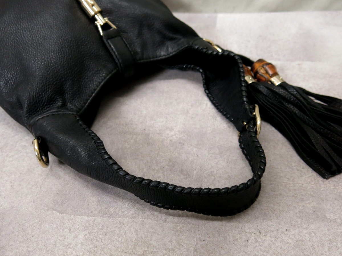 ○超美品○GUCCI グッチ○ニュージャッキー○バンブー タッセル○ラム 