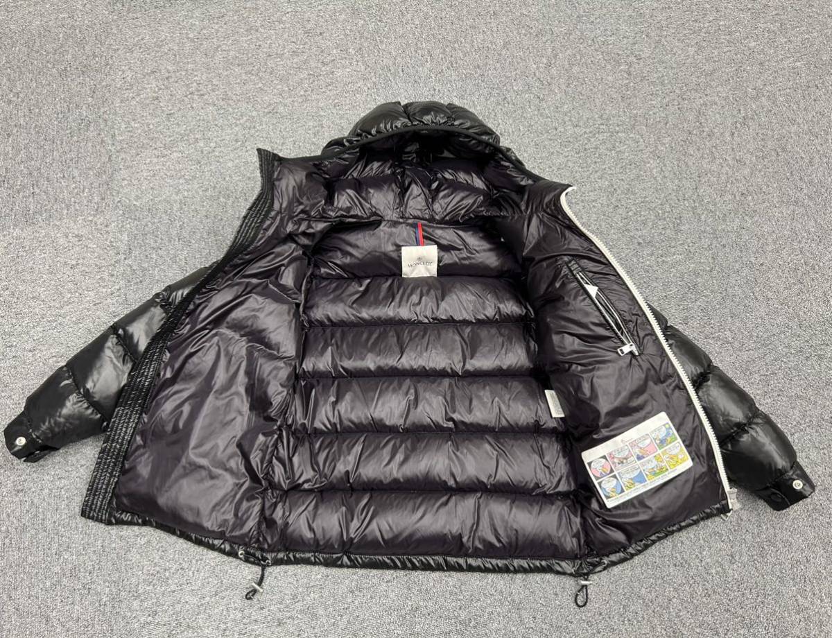 正規品AランクモンクレールMONCLER ナイロンダウンジャケットBLIER 黒0 