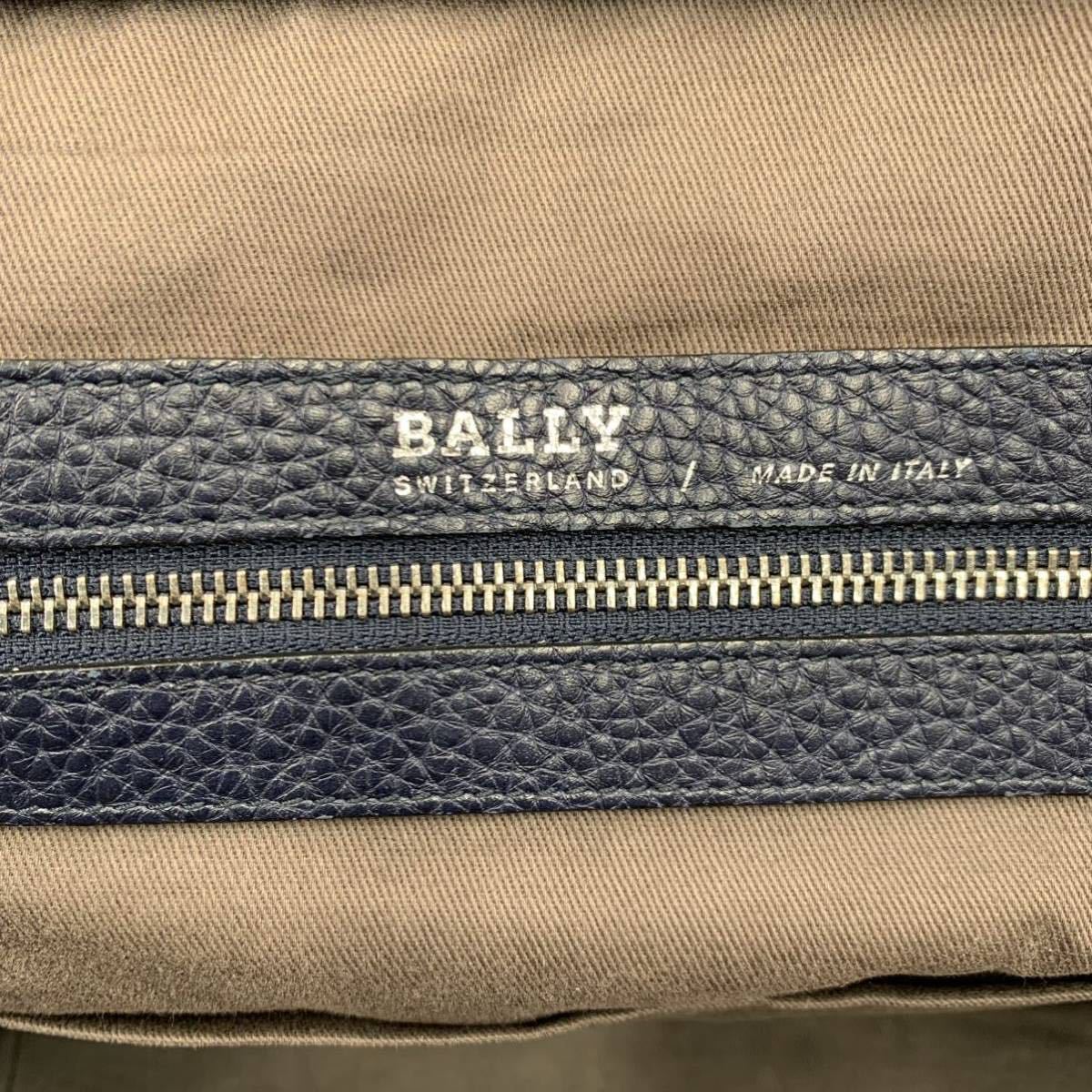 【美品】BALLY バリー 本革 ブリーフケース 大容量 A4可 ダークネイビー 美品】BALLY バリー ビジネスバッグ ブリーフケース ハンドバッグ