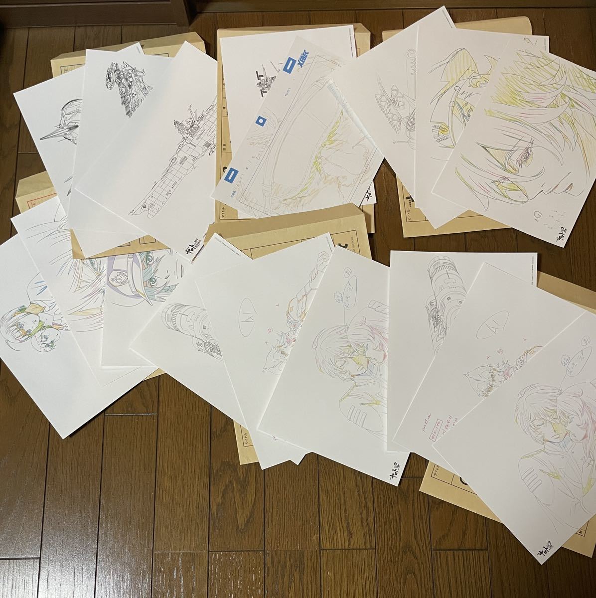 【2202全章原画コンプ】宇宙戦艦ヤマト 2202＆2205 特典複製原画67枚 宇宙戦艦ヤマト2202 2205 グッズ 入場者プレゼント 絵コンテ集 色紙