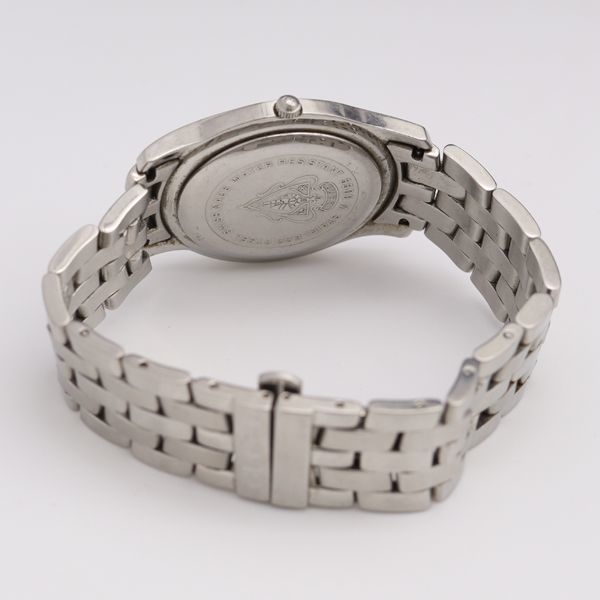 1円 稼働品 GUCCI/グッチ 5500M ホワイト系文字盤 デイト ローマン