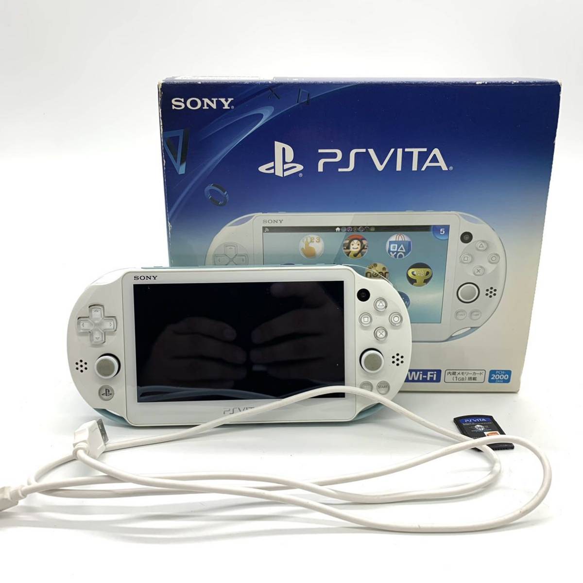 ☆E3785-14☆ PSP VITA 本体 PCH-2000 ZA14 ライトブルー/ホワイト 