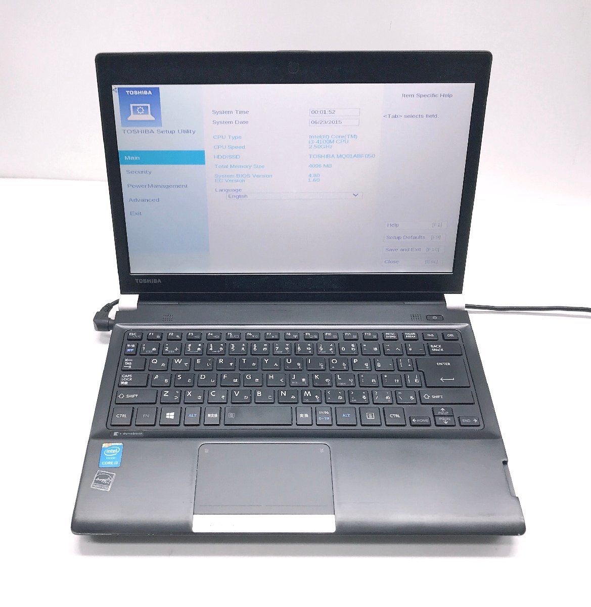 NT: 東芝 DynaBook R734/M Corei3-4100M 2.50GH /4GB/500GB 無線 ノート