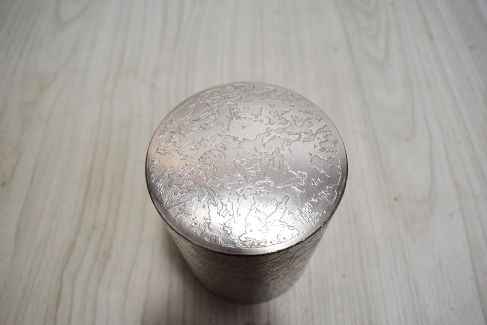 新品未使用、美品、高級感有☆長谷川正文作 瑞正 謹製 銅製 茶筒  