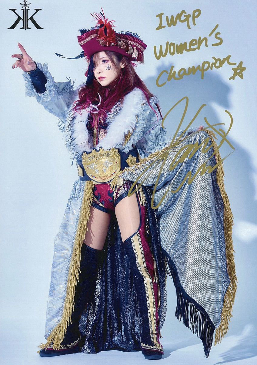KAIRI メッセージ入IWGP世界チャンピオン 直筆サイン入ポートレート　WWE スターダム STARDOM