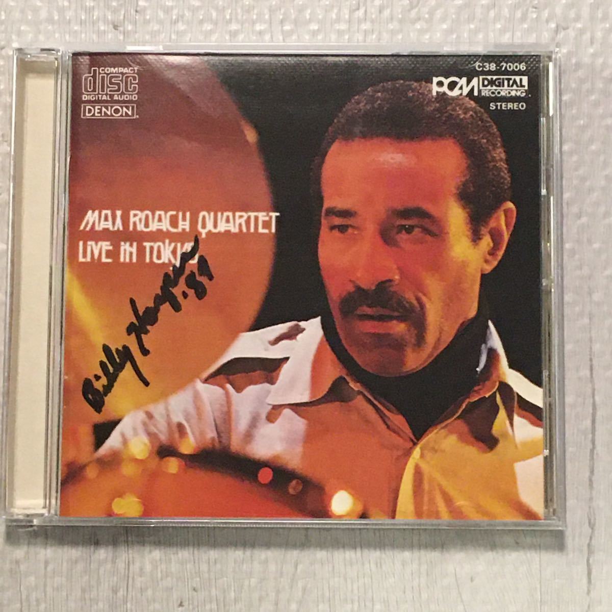 直筆サイン入りジャズCD Max Roach Quartet “Live In Tokyo” Denon