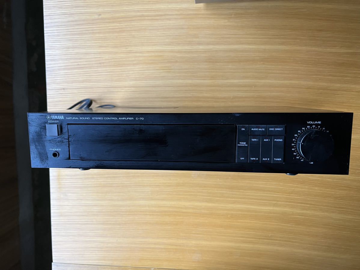 YAMAHA ヤマハ コントロールアンプ プリアンプ C-70 簡易確認済 YAMAHA C-70 プリアンプ コントロールアンプ オーディオ機器 通電確認