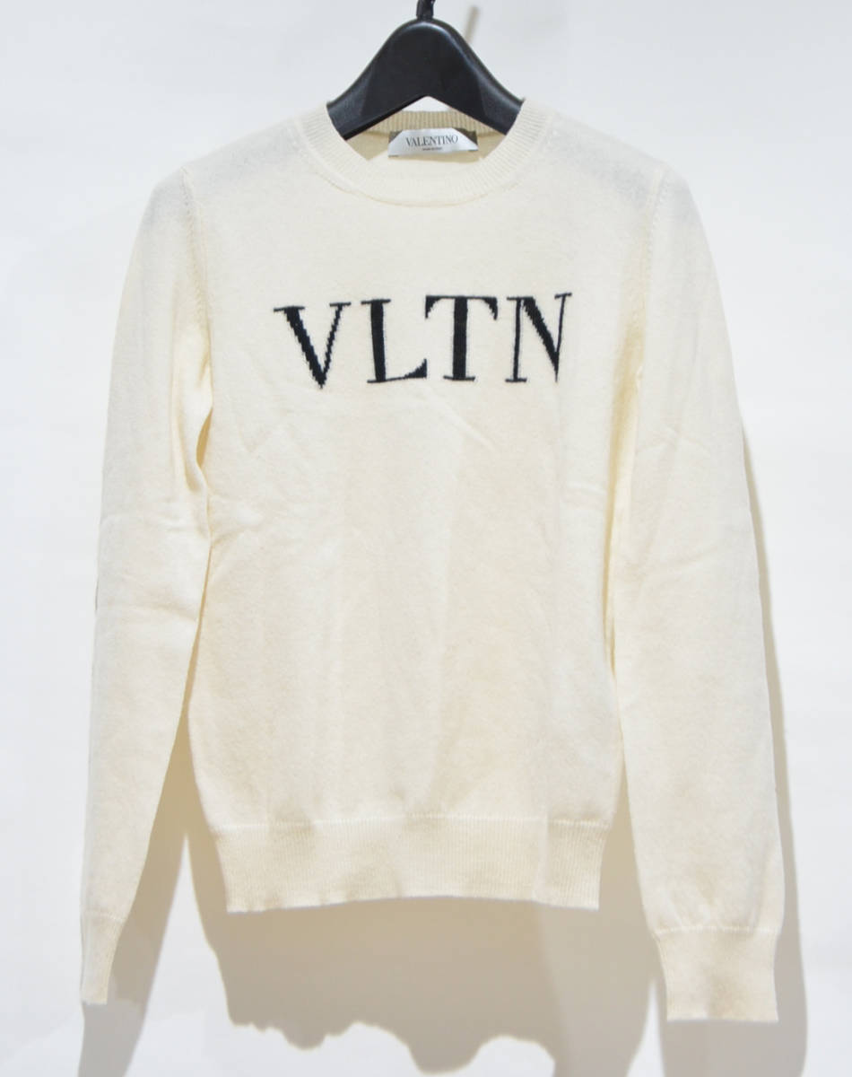 VALENTINO ヴァレンティノ VLTN ロゴ ウール カシミヤ ニット XS Y-28210B
