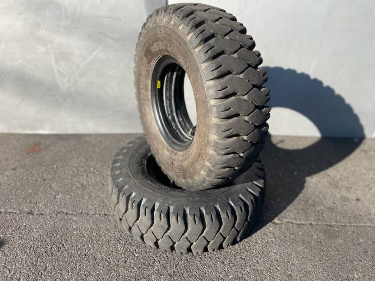 フォークリフト　中古　エアータイヤ　6.00-9 10PR ダンロップ　DUNLOP POWERLIFTER 2本