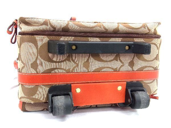 1円 COACH コーチ F77020 シグネチャー キャンバス×レザー 2輪