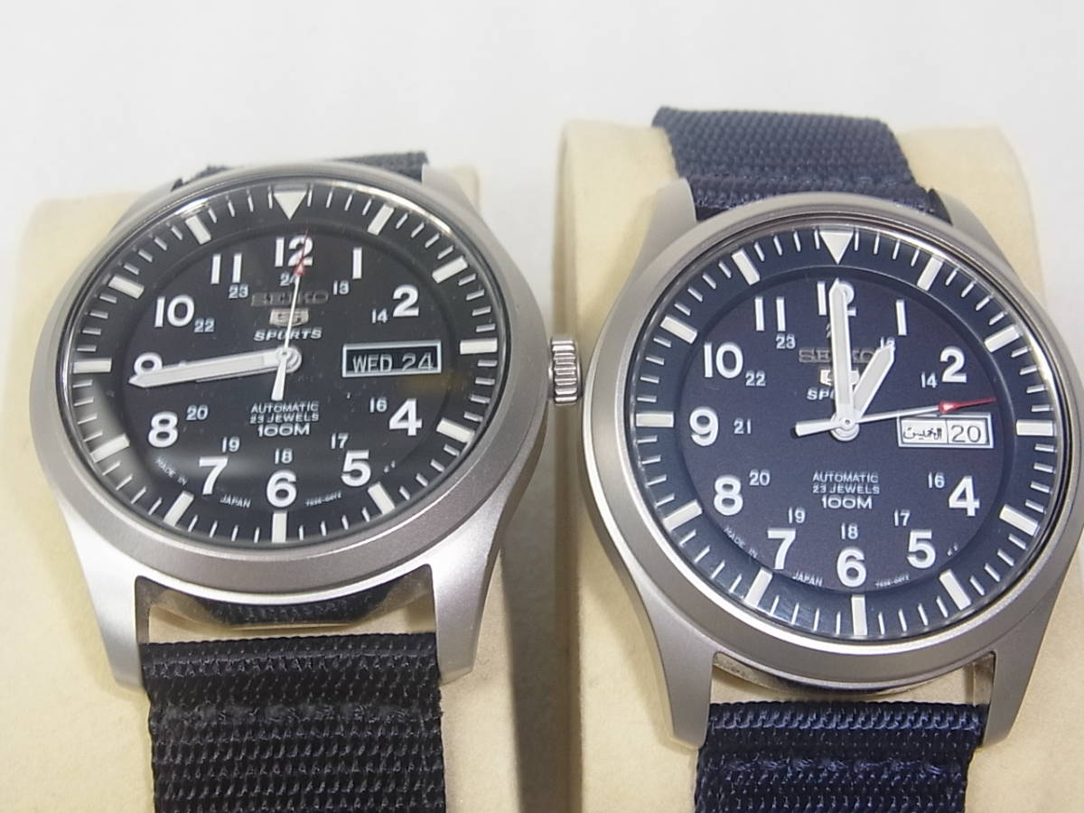 2108 SEIKO セイコー5スポーツ 2個 7S36-03J0 自動巻 動作品 美品 