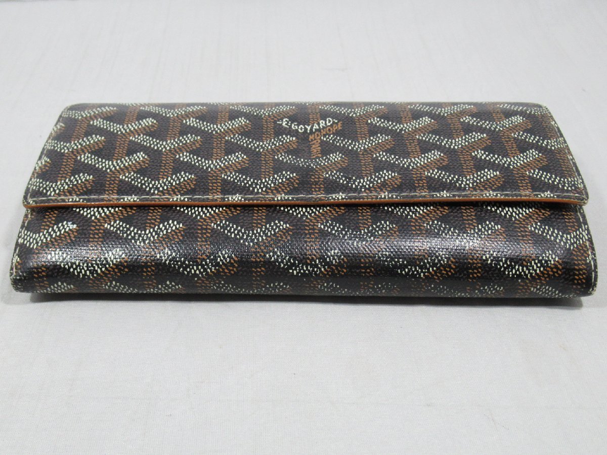 GOYARD ゴヤール　ヘリンボーン　長財布　黒 希少 GOYARD ゴヤール 二つ折り長財ヘリンボーンゴヤルディン素