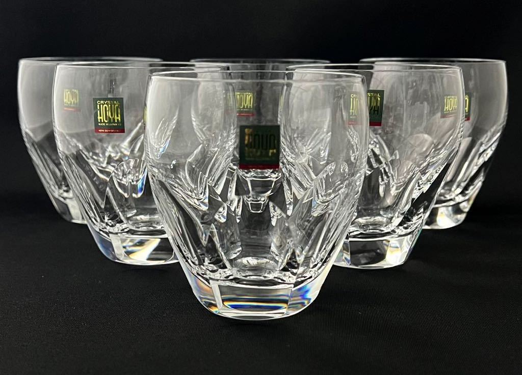 HOYAクリスタル ロックグラス6面フラットカット 6客セット HOYA