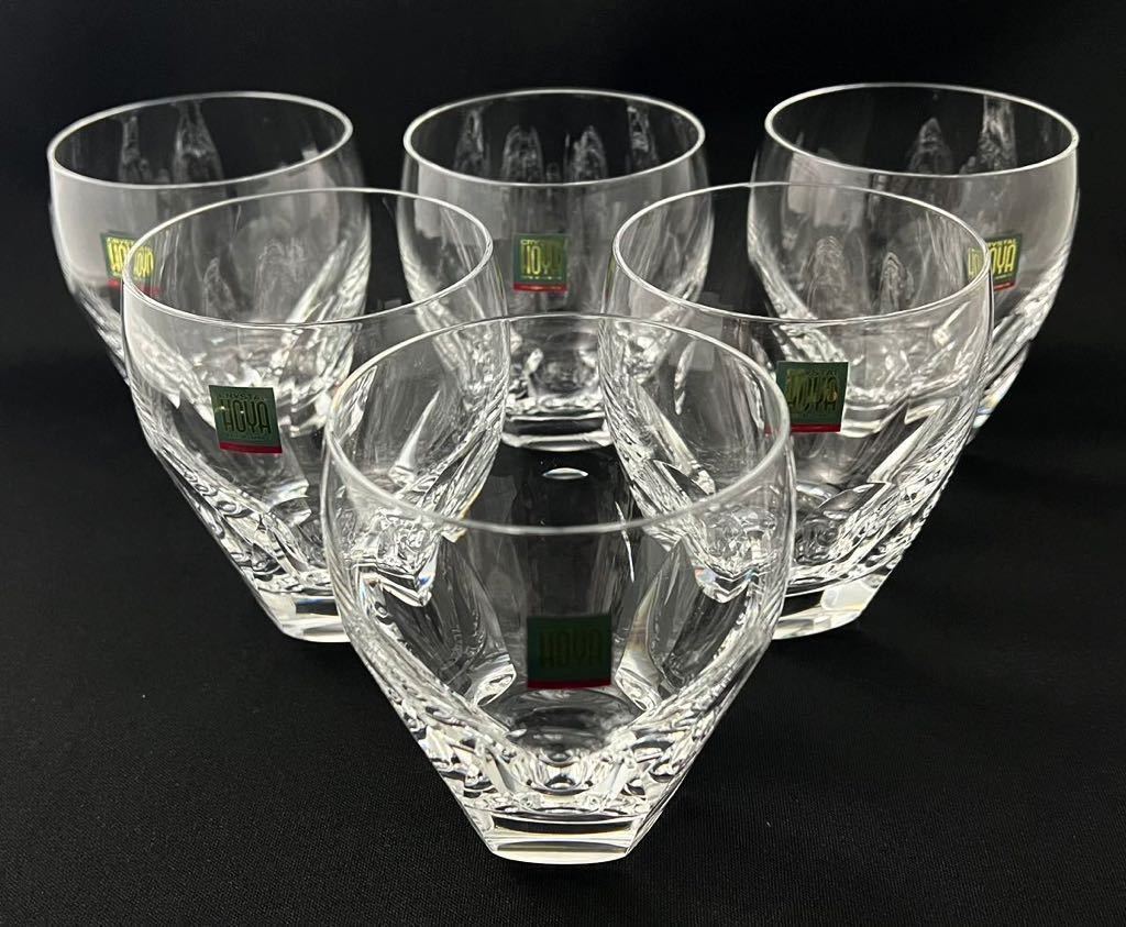 HOYAクリスタル ロックグラス6面フラットカット 6客セット HOYA