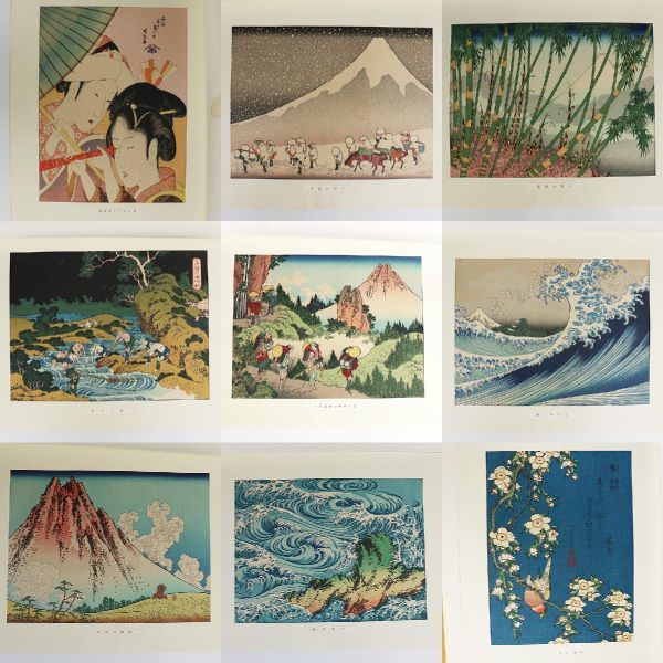 新版 木製版画 葛飾北斎 北斎名画選 手摺 高見沢研究所 四十九枚(木 