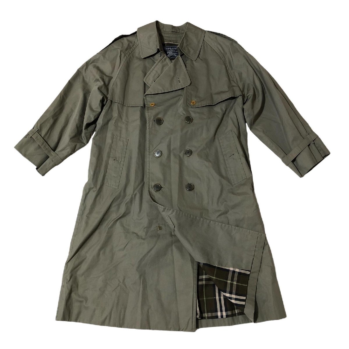 全国無料，SALE BURBERRY バーバリー C-TK83 トレンチコート ベルト付き 取り外し可 裏地ノバチェック ヴィンテージ カーキ系 コットン メンズ 90 165(Sサイズ)｜売買されたオークション情報、yahooの商品情報をア 男性用
