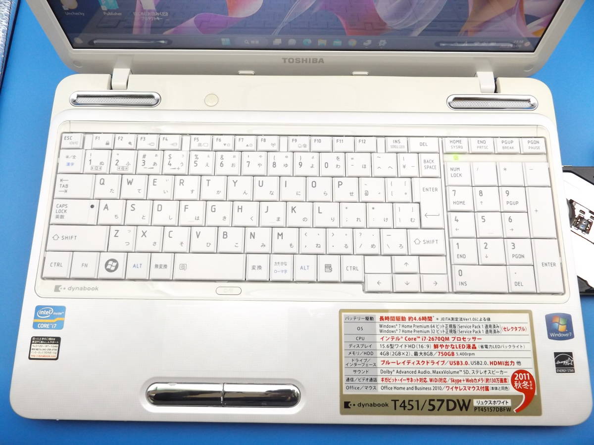 i7 dynabook SSD512GB Core ノートパソコン メモリ16GB ブルーレイ