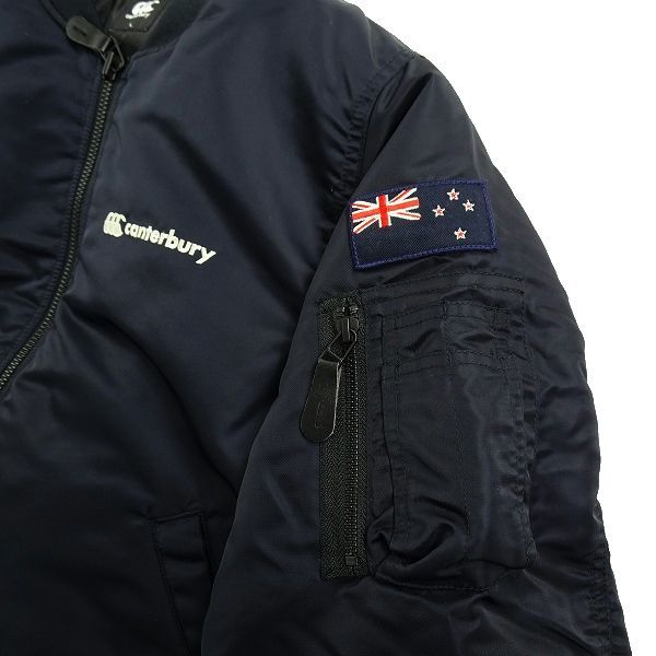 定価2.4万 新品同様 canterbury MA-1 中綿ジャケット XL □Canterbury カンタベリー 定価2.4万 耐久ナイロンツイル フルジップ