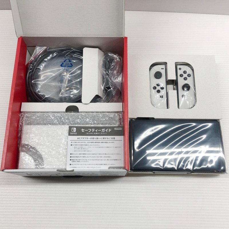 IZU【未使用品】 Nintendo Switch 有機ELモデル Joy-Con(L)/(R) ホワイト 任天堂 ニンテンドースイッチ 本体 〈034-230217-KM-09-IZU〉 Switch Nintendo 有機ELモデル