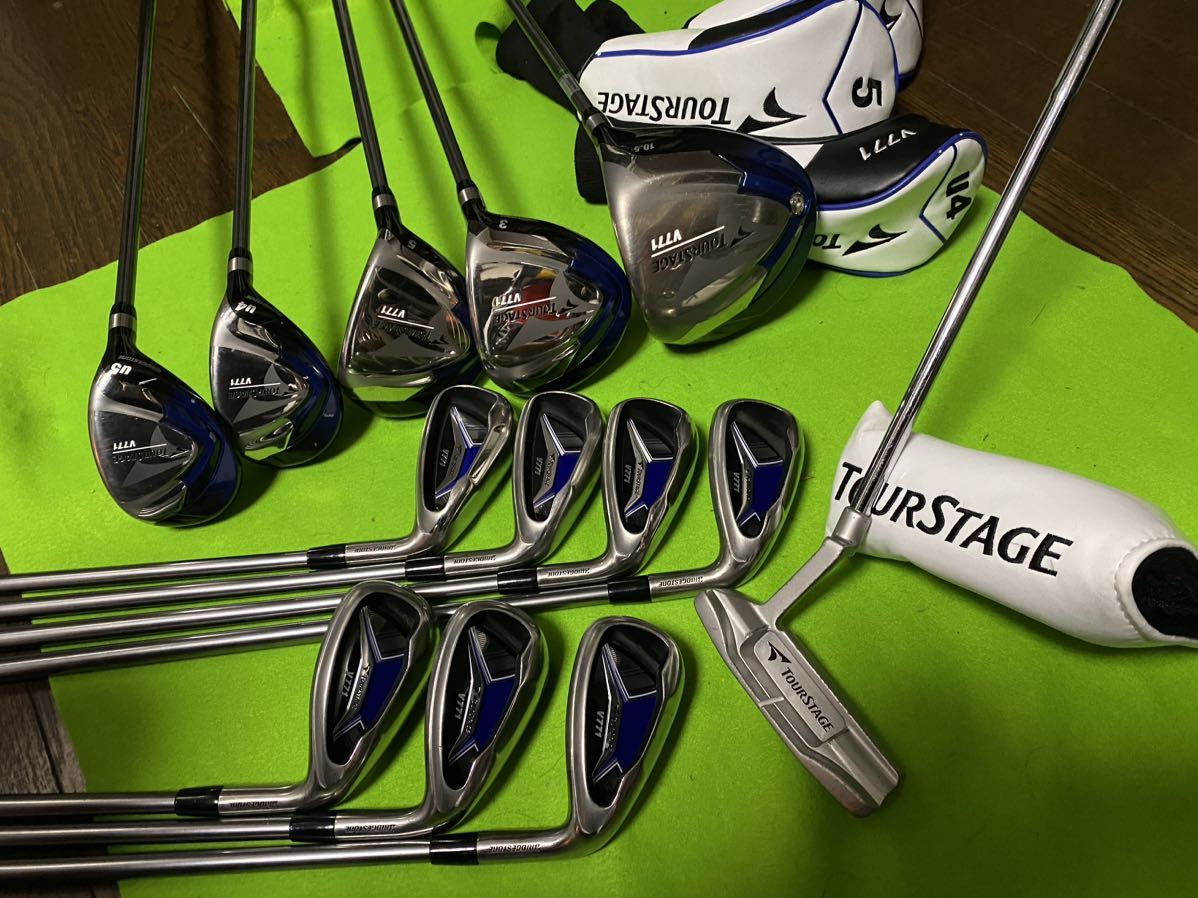 V771 ツアーステージ メンズ ゴルフクラブセット TOURSTAGE フルセット ブリヂストン メンズゴルフクラブセット 美品 ゴルフクラブ : 優しい ブリヂストンツアーステージ セット S メンズアイアンセット