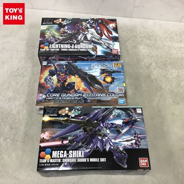 1円〜 HG 1/144 百万式（メガシキ）、ライトニングZガンダム、コアガンダムII（ティターンズカラー）